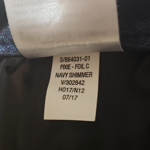 Old Navy Women's Blue Shimmer Pixe Mid Rise Size 4 - Picture 12 of 15